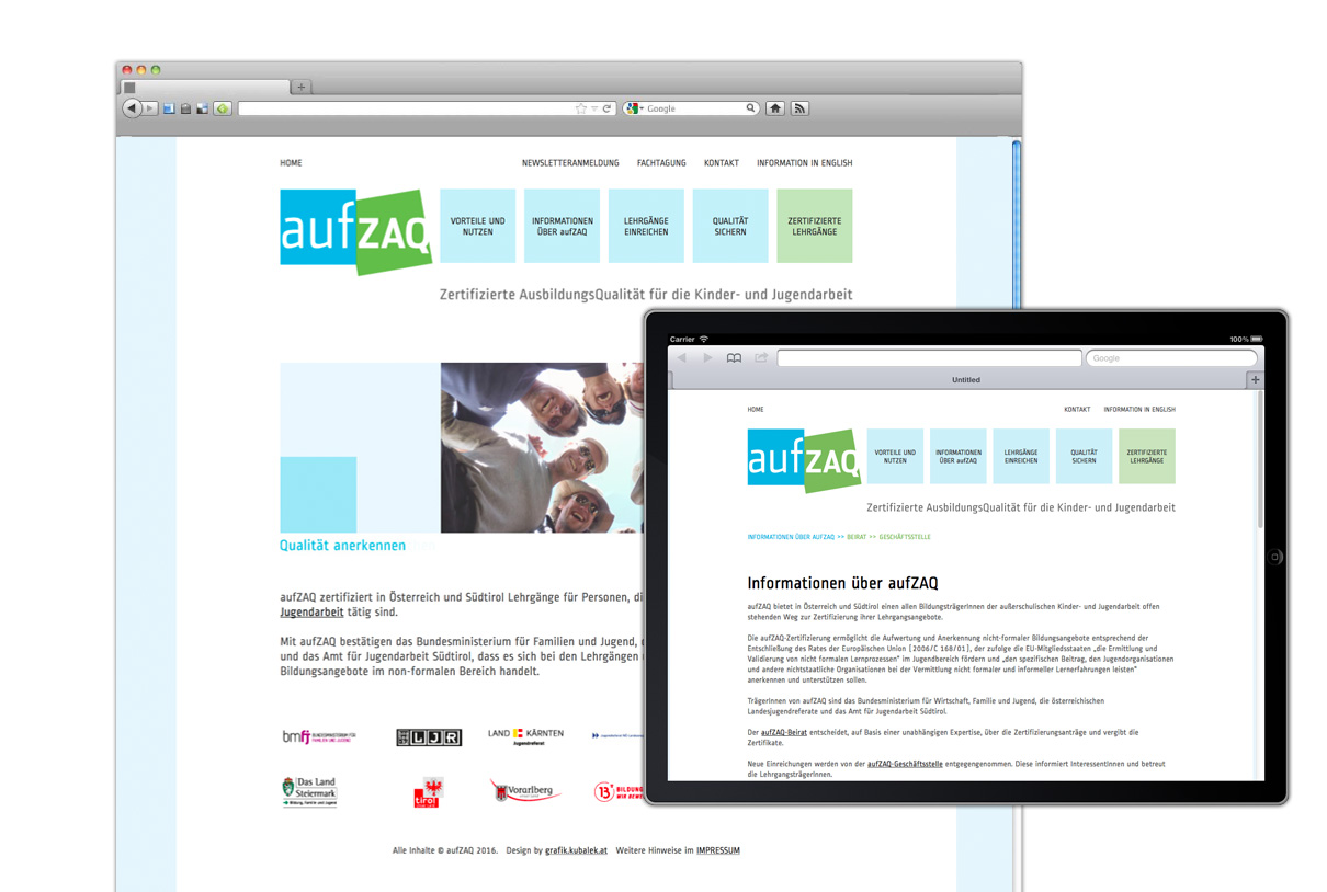 Web design: aufzaq.at Web design: aufzaq.at